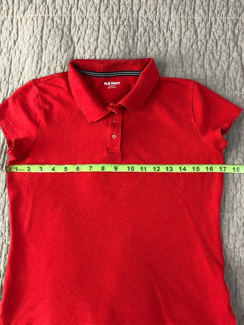 4/$15 Old Navy Polo Shirt Girl XL 14/16 Red Classic Preppy School Casual